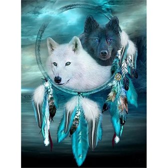 Diamond Painting Wolves Dreamcatcher 30x40cm