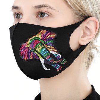 Diamond Painting Face Mask Elephant