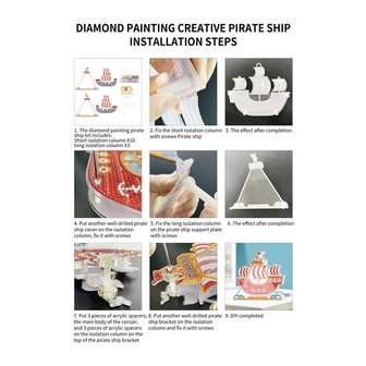 Diamond Painting Pirate Ship on Stand 04 (20cm)