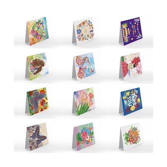 Diamond Painting Greeting Cards Set 003 (12 pieces)