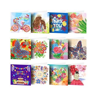 Diamond Painting Greeting Cards Set 003 (12 pieces)