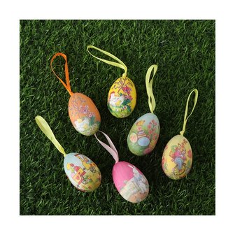 Decoration Easter eggs assorted (12 pieces)