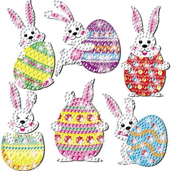 Diamond Painting Sticker Set Easter 004 (6 pieces)