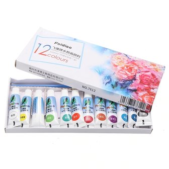 Acrylic paint Set mini 12 colors including brush (12 x 5ml) - Shop now -  JobaStores