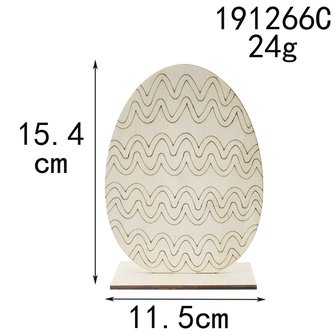 Wooden Easter egg to paint / color yourself (15cm)