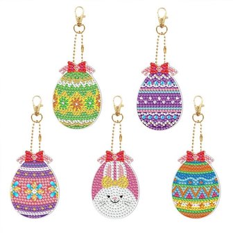 Diamond Painting Keychain Set Easter (5 pieces)