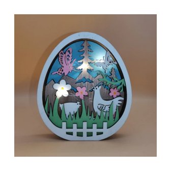 Table decoration Easter with lighting Egg (12cm)