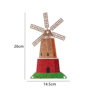 Diamond Painting standing ornament with movement Windmill (26cm)