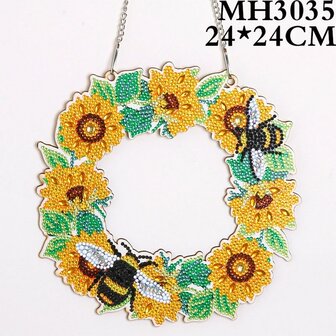 Diamond Painting Wooden Wreath Sunflowers 3035 (24cm)