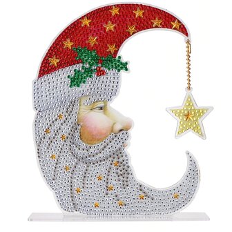 Diamond Painting Standing Christmas Ornament Christmas Moon 01 (20cm)