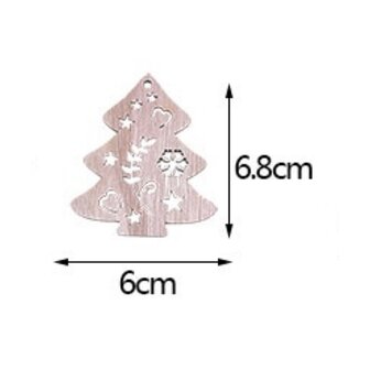 Wooden Christmas hangers Christmas trees to paint / color yourself (10 pieces/70mm)