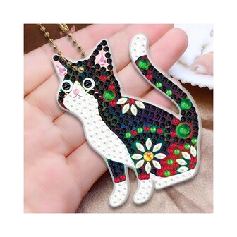 Diamond Painting Keychain Set Cats (5 pieces)