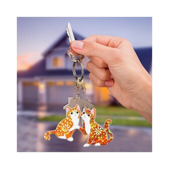 Diamond Painting Keychain Set Cats (5 pieces)