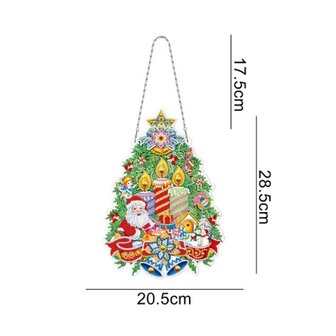 Diamond Painting Hanging Christmas Ornament with Lights 26 Christmas Tree (30cm)