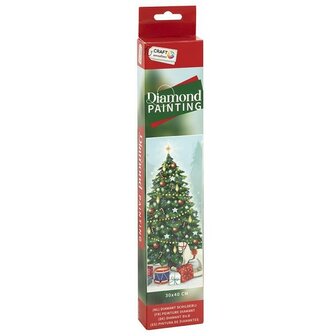 Grafix Diamond Painting Christmas Tree 30x40cm - Round