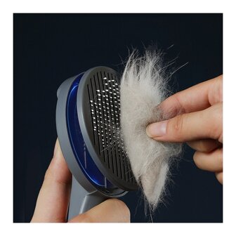 Pet Hair Brush Easy Clean (Grey)