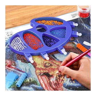 Diamond Painting Stones holder 5 compartments including tools