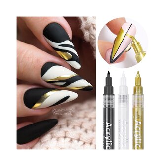 Nail Art Gel Nail Polish Pen Set 01 (3 pieces)