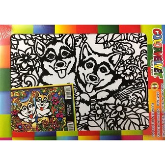 ColorVelvet Velvet coloring page small 5 with markers (21x29cm)