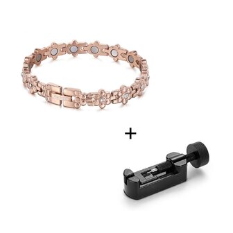 Magnetic Steel (ladies) bracelet Julia Rosegold-coloured