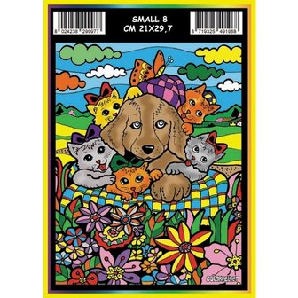 ColorVelvet Velvet coloring page small no. 8 without markers (21x29cm)