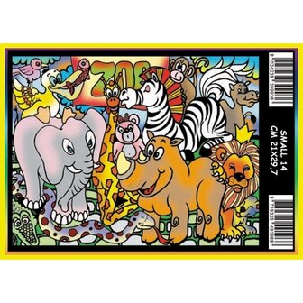 ColorVelvet Velvet coloring page small no. 14 with markers (21x29cm)