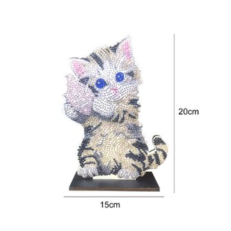 Diamond Painting Standing ornament kitten (20cm)