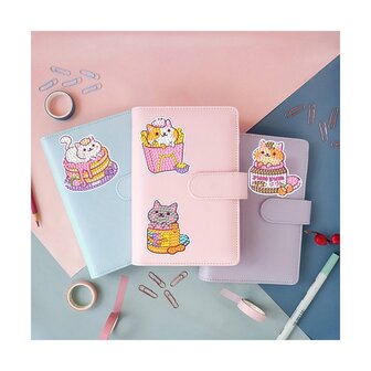 Diamond Painting Sticker set Cats (12 pieces)