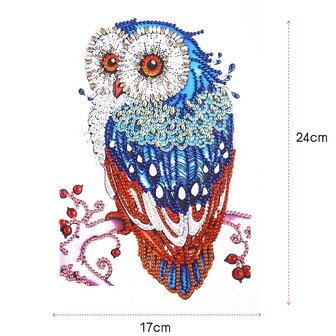 Diamond Painting Sticker Large - Owl (24cm)