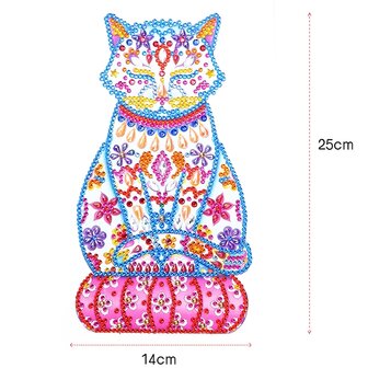 Diamond Painting Sticker Large - Cat (25cm)