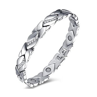 Magnetic Steel (ladies) bracelet Fey 02 (Silver colored)