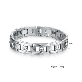 Magnetic Steel (ladies) bracelet Katy 02 (12mm)