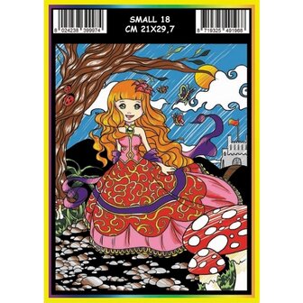 ColorVelvet Velvet coloring page small no. 18 with markers (21x29cm)