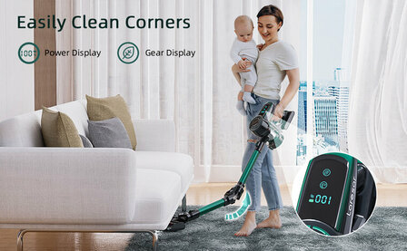 Laresar - Elite 2 Steel Vacuum cleaner with articulated arm - bagless - battery 2000mAh - 1 liter reservoir