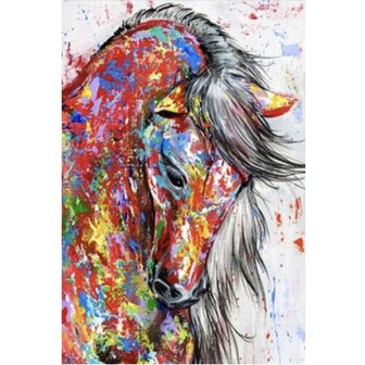 Diamond Painting Horse Graffiti (size and shape of stones of your choice)