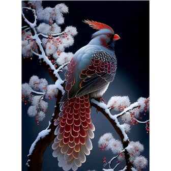 Diamond Painting Winter Vogel 04