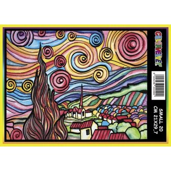 ColorVelvet Velvet coloring page small no. 20 with markers (21x29cm)