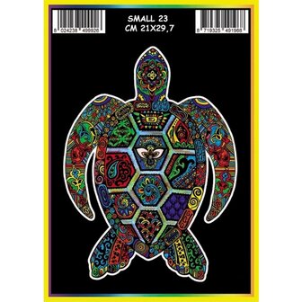 ColorVelvet Velvet coloring page small no. 23 with markers (21x29cm)