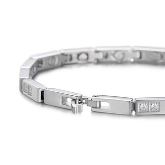 Magnetic Steel (ladies) bracelet Emmy (Silver colored)