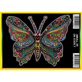 ColorVelvet Vlinder met stiften (fluwelen kleurplaat)