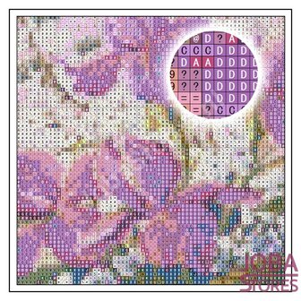 Crystal Diamond Painting Flowers colorful 01 (size of your choice)