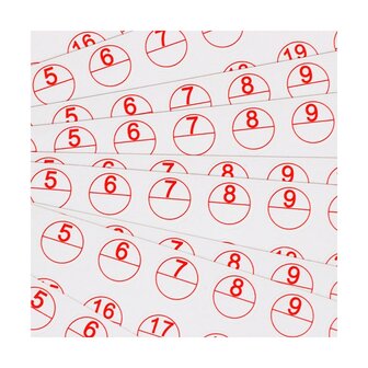 Diamond Painting number stickers (10 sheets)