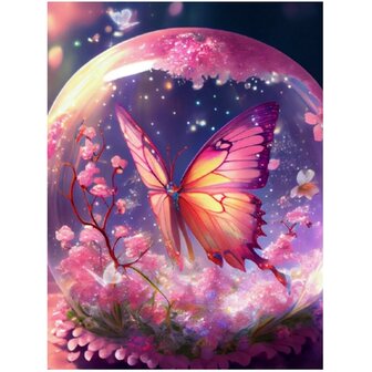 DAZZLING LILAC BUTTERFLY Diamond Painting Kit