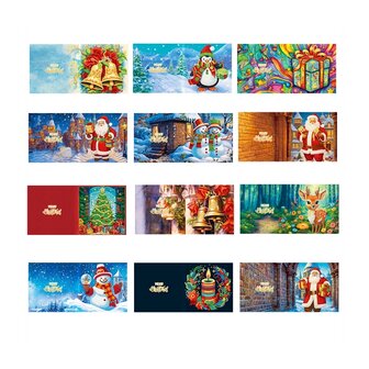 Diamond Painting Christmas Cards Set 09 (12 pieces)