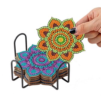 Diamond Painting Coasters 02 Mandala (6 pieces)