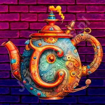 Diamond Painting Alphabet Teapot