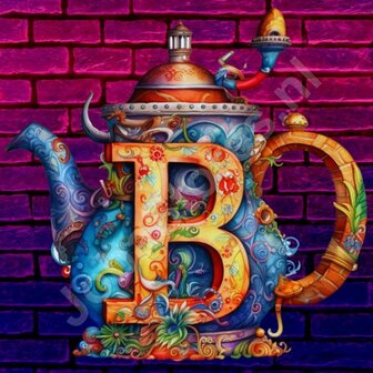 Diamond Painting Alphabet Teapot