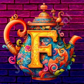 Diamond Painting Alphabet Teapot