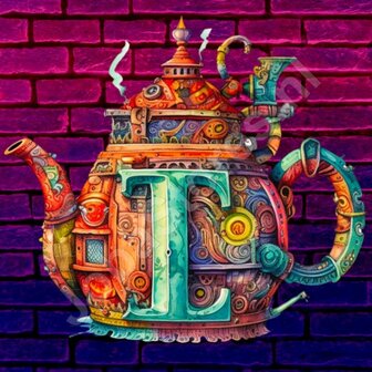 Diamond Painting Alphabet Teapot