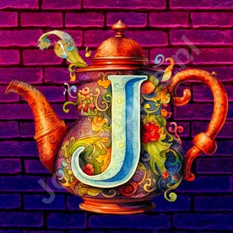 Diamond Painting Alphabet Teapot